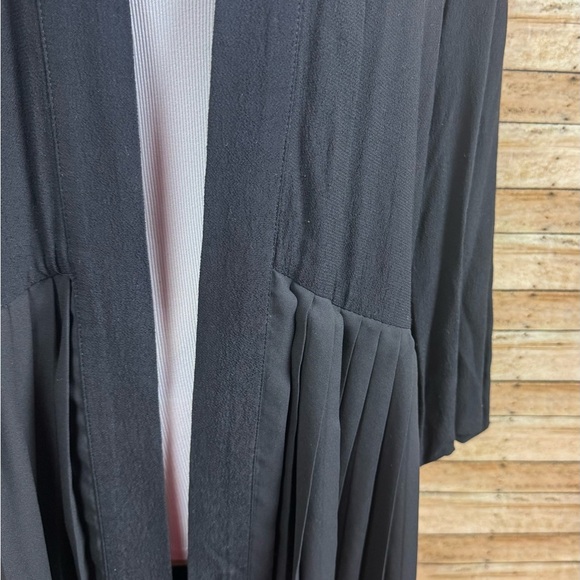 Zara Size M Black Pleaded Long Cover Up sz Med - Picture 3 of 6